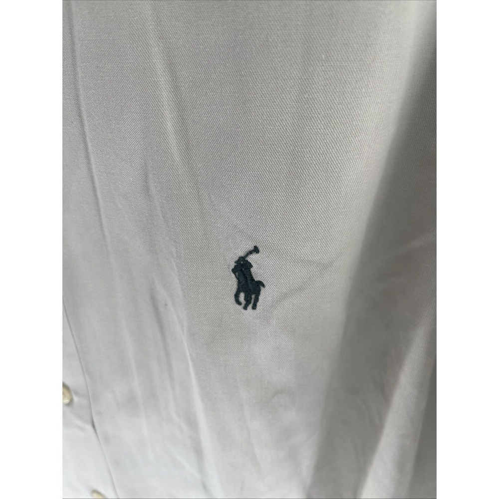 VTG 90s Ralph Lauren Blake Button Up Shirt Men's XXL Solid Off White‎ Cotton - Picture 3 of 10